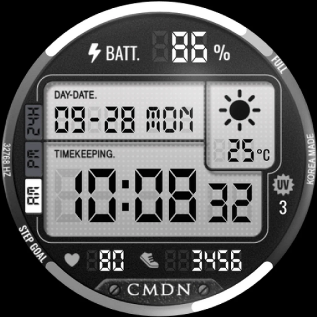 LCD 디지털 02 — 화이트
