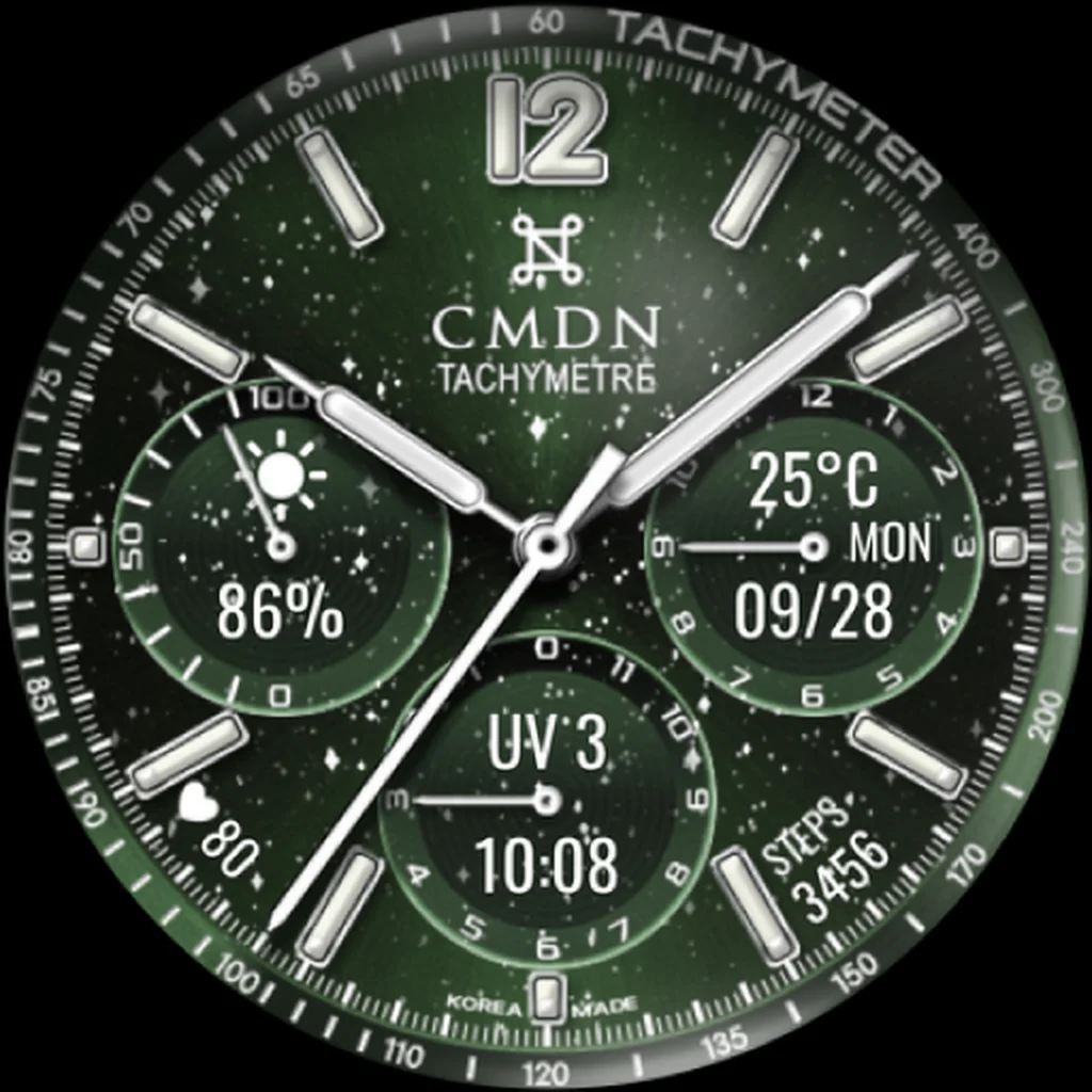 Racing Chronograph 04 — Green · Silver