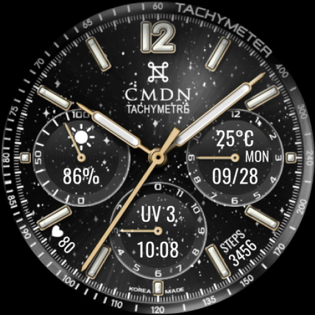 Racing Chronograph 04 — Black · Gold