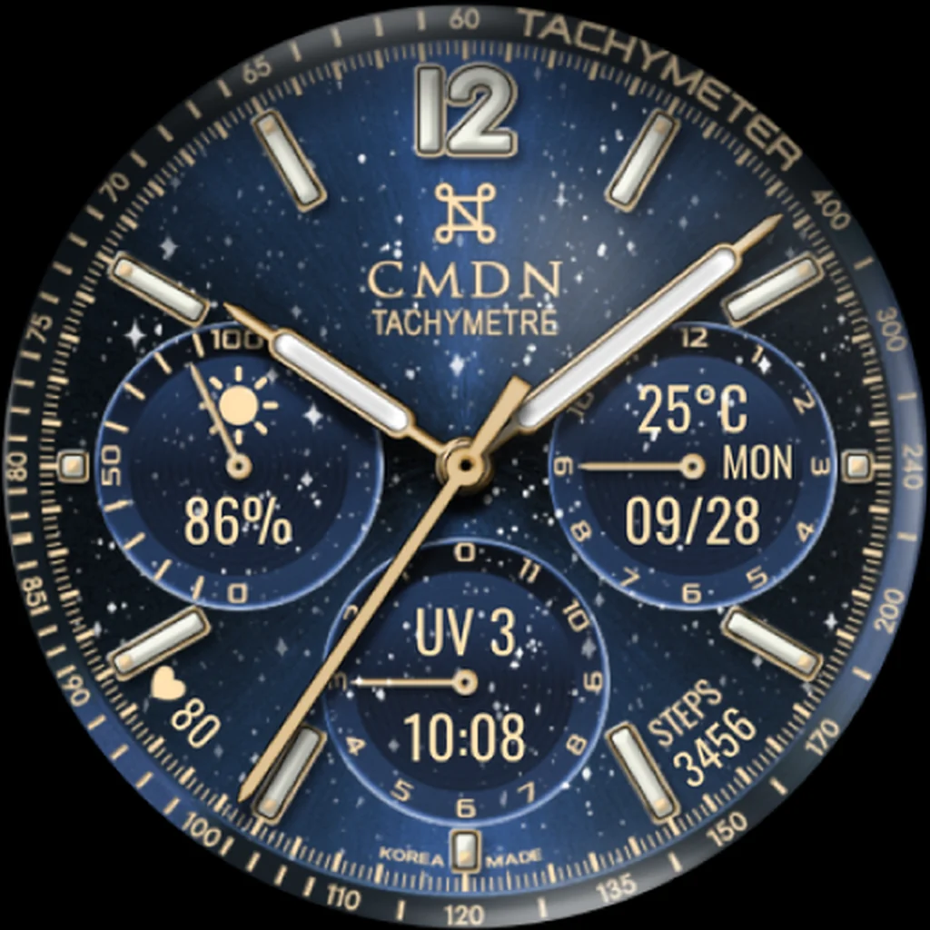 Racing Chronograph 04 — Navy · Gold