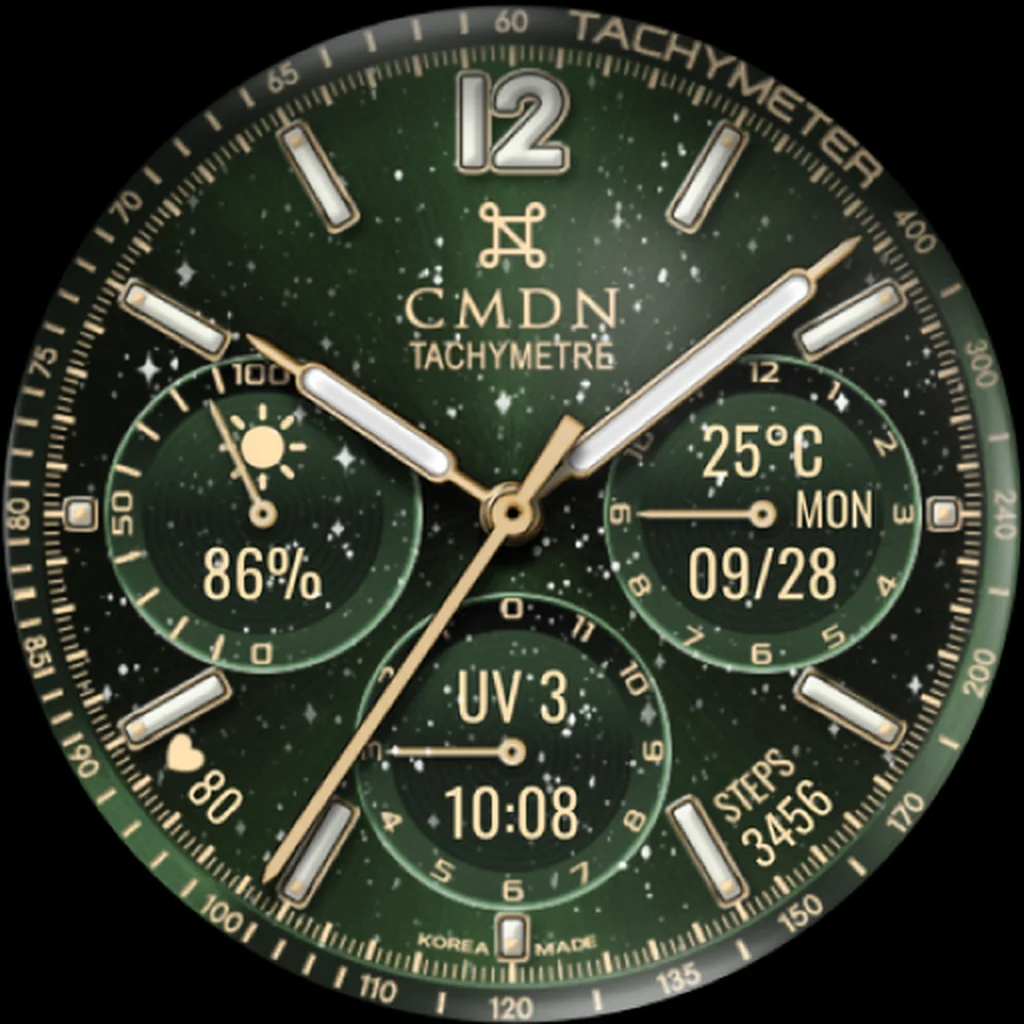 Racing Chronograph 04 — Green · Gold