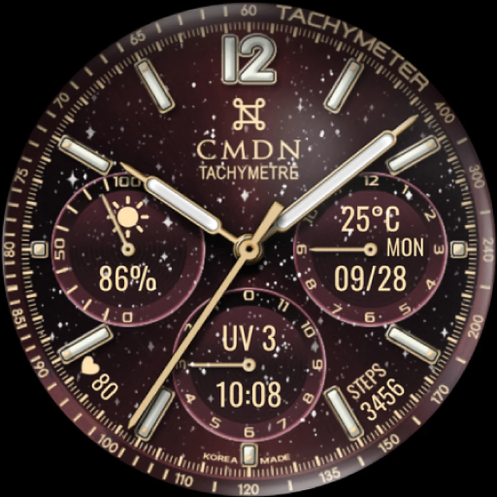 Racing Chronograph 04 — Burgundy · Gold