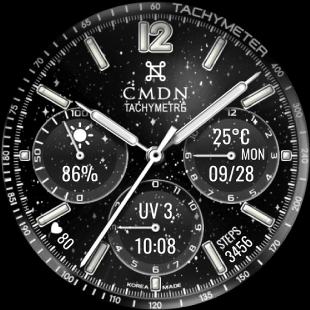 Racing Chronograph 04 — Matte black · Silver